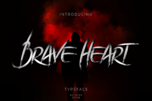 Brave Heart: A Bold Urban Paintbrush Typeface