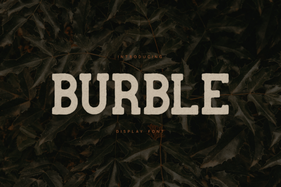 Burble: A Bold Vintage Slab Display Typeface