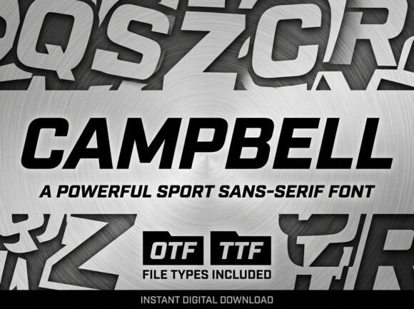 Campbell: A Bold Display Font for Headlines and Logos