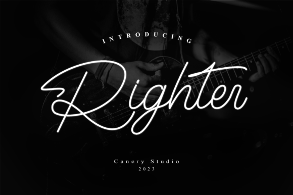Discover Righter: The Monoline Font for Modern, Neon, and Signature Designs