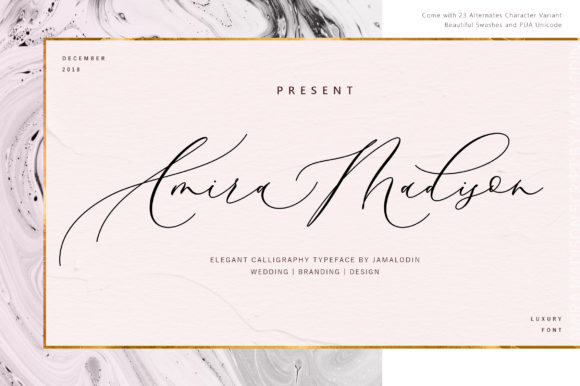 Discover the Elegance of Amira Madison Script Font
