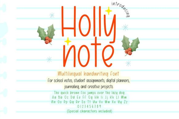 Holly Note: A Cozy Handwritten Font for Every Project