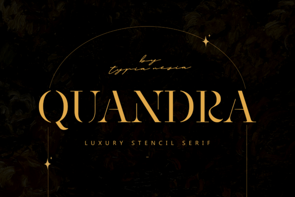 Quandra: The Elegant Luxury Stencil Serif Font